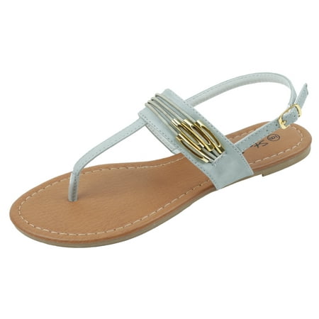 

Starbay Women s T-Strap Flats Sandals Adjustable Beads