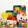 Building Blocks Birthday Party Supplies Kit, Serves 8 Guests