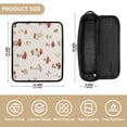 thumbnail image 4 of Hair Tool Organizer Bag with Heat Resistant Mat Removable Travel Storage Case for Hot Air Brushes Curling Irons Watercolor Mushrooms Pattern, 4 of 8