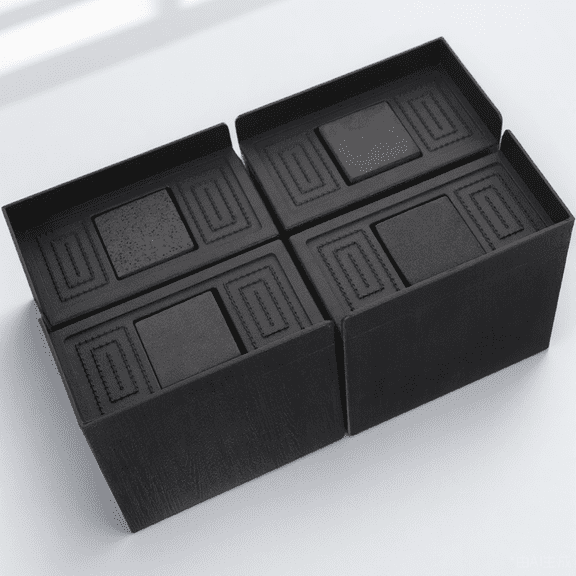 MIPCASE Bed Riser Blocks Rubber Black for Home Furniture Stability  4Pcs