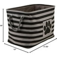 thumbnail image 4 of Bone Dry Pet Storage Collection Striped Paw Patch Bin, Black, Large Rectangle, 4 of 8