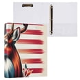 thumbnail image 3 of Deer on American Flag 3 Ring Binders 1.5 inch Hardcover File Folders with Interior Pockets A4 Size Organizer for School Office Hospital, 3 of 8