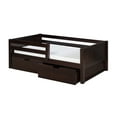 thumbnail image 3 of Camaflexi Twin Size Day Bed with Front Guard Rail & Drawers - Panel Headboard - Cappuccino Finish, 3 of 4