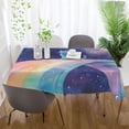 thumbnail image 6 of BZSMCE Square Tablecloth Celestial Cat on A Rainbow Pattern Tableclothes, 6 of 9