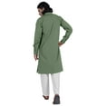 thumbnail image 4 of AtasiÂ&nbsp;Men's Henley Welt PocketÂ&nbsp;LongÂ&nbsp;KurtaÂ&nbsp;Solid Indian Ethnic Wear Clothing ForÂ&nbsp;Men's, 4 of 7