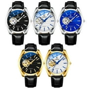 CHENXI New Luxury Men Automatic Mechanical Watch Fashion Leather Clock Top Brand Business Tourbillon Waterproof Wristwatch