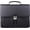 Black, variant on Mens New PU Leather Attache Briefcase Traditional Messenger Lawyer Bag, MBYX015