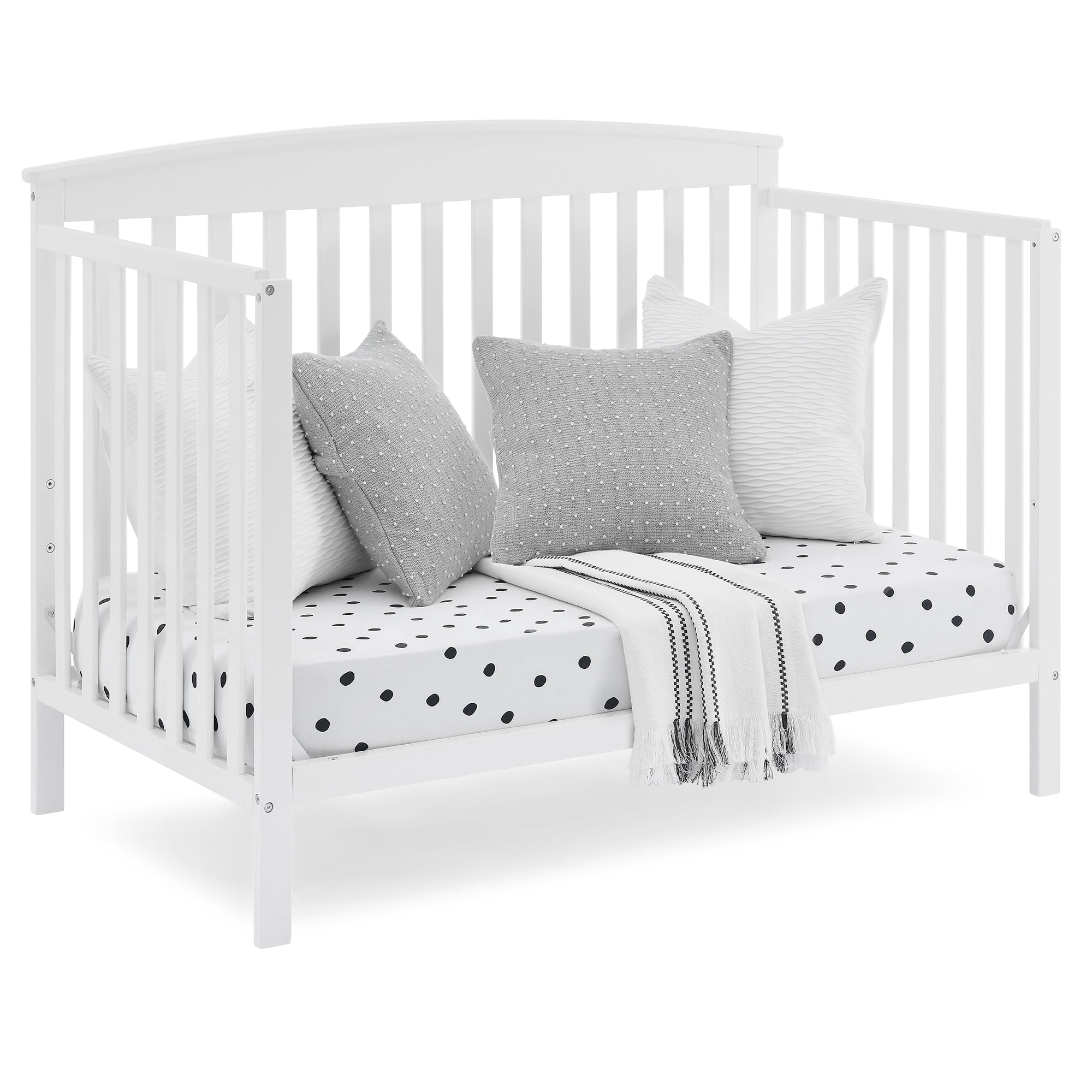 Delta Children Hanover 6-in-1 Convertible Baby Crib, Bianca White