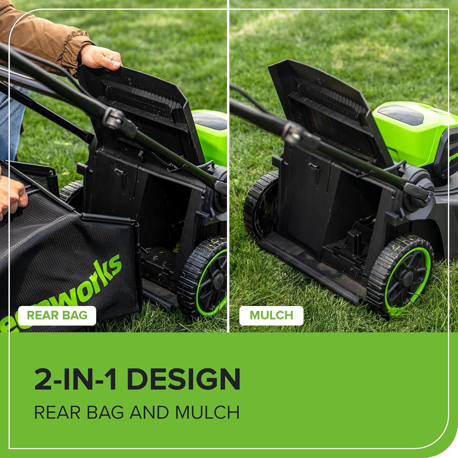 Greenworks 60V 17" Brushless Push Mower & 60V 13" String Trimmer with 4.0 Ah Battery & 3A Charger