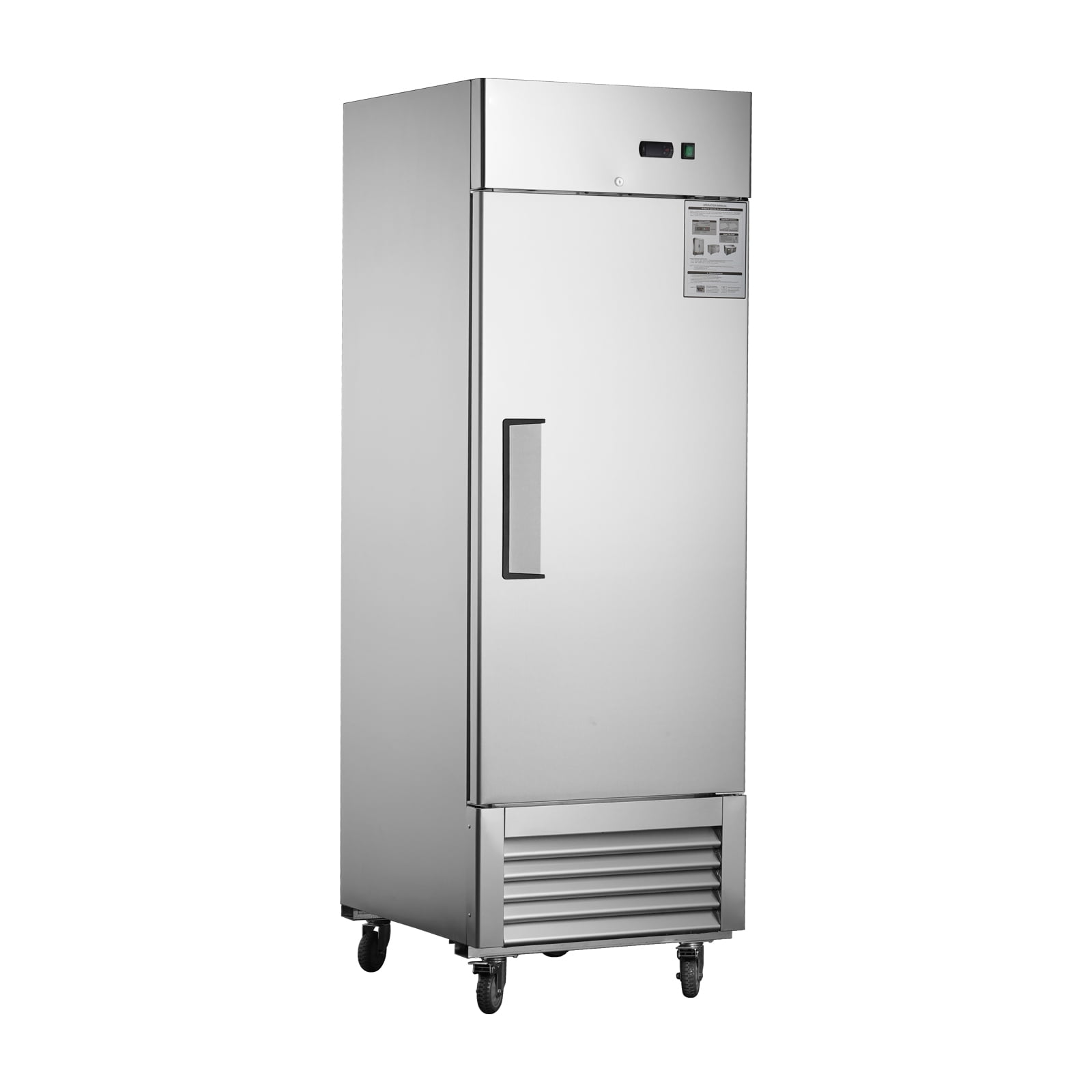 Camellia River 27" Solid Door Commercial Freezer, Reach-In Stainless Steel Freezer for Professional Kitchens