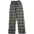 thumbnail image 3 of Hanes Men's Flannel Elastic Waist Sleep Pajama Lounge Pant for Men 41519-Large (Black/White Plaid), 3 of 4