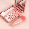 thumbnail image 3 of Portable Makeup Mirror with 5 Makeup Brushes, Foldable Magnifying Glass for Hand and Pocket Fluorescent Green, 3 of 3