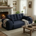 thumbnail image 2 of Homy Casa 78.7'' Convertible Floor Sofa Bed, Teddy Fabric Lazy Sofa Couch, 2-Seat Sleeper for Guest Room, 2 of 9
