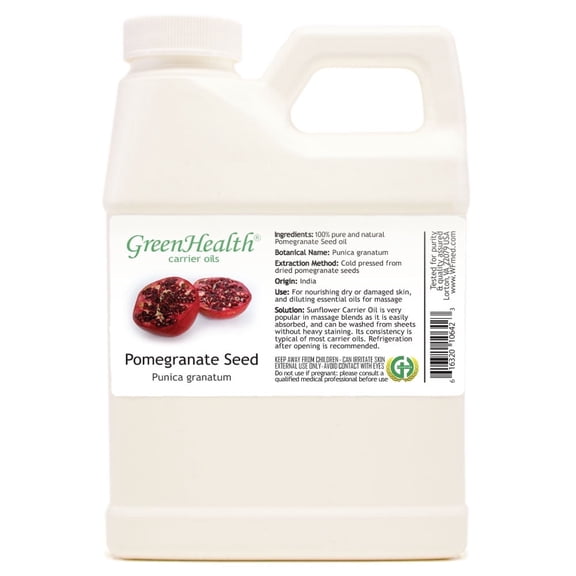 GreenHealth Pomegranate Carrier Oil White Plastic Jug 16 fl oz
