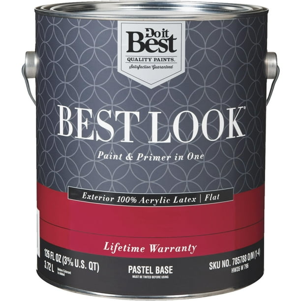 Best Look 100 Acrylic Latex Paint & Primer In One Flat Exterior House