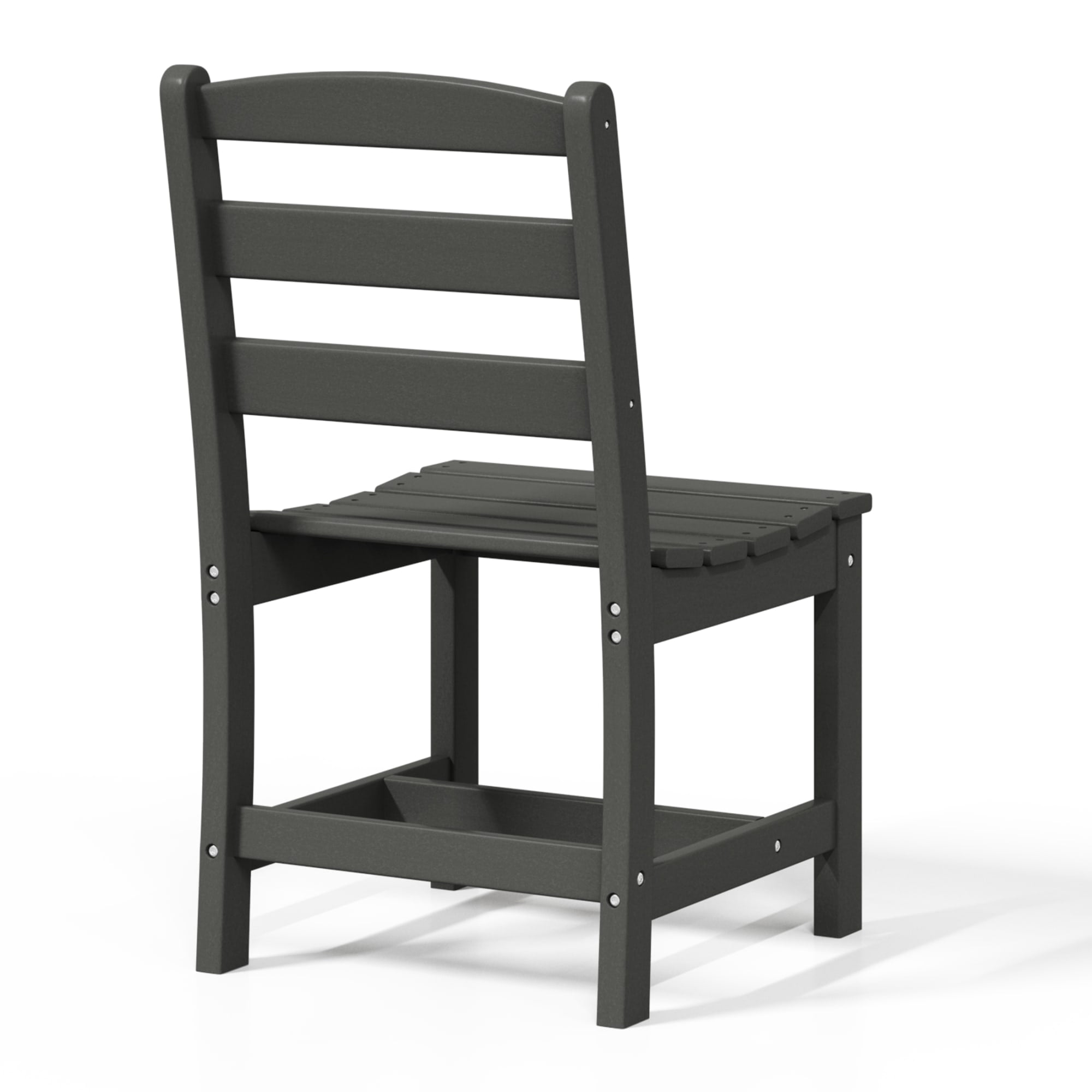 WestinTrends Ashore Outdoor HDPE Patio Classic Armless Dining Side Chair, Gray