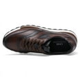 thumbnail image 5 of CMR CHAMARIPA Height Increasing Shoes - Brown Leather Casual Elevator Sneakers - 7CM/2.76 Inches Taller, 5 of 5