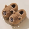 thumbnail image 2 of yocbz Girls Slippers Cute Kids Slippers for Girls Boys Soft Non-Slip Toddler House Slippers Little kids Indoor Outdoor Brown,Size for US 13.5, 2 of 9