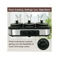 thumbnail image 3 of Superjoe Electric Slow Cooker Buffet, 3-Pots Stainless, Server Black 4.5qt 3-Crock, 3 of 10