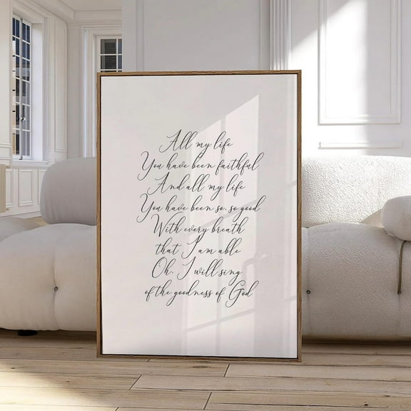 Goodness Of God, Bible Wall Art, Christian Faith, Jesus, Bible Verse Poster For Christians, Vintage Scripture Art Print Wall Art, Modern Wall Decor, 12x18 UNFRAMED