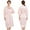 Pink, variant on LYMAYTER Women Silky Robes for M-3XL Satin Mid-length Bathrobes Fashion Solid Color Nightgowns Soft Summer Loungewear