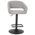 thumbnail image 4 of Flash Furniture Erik 23" - 31.5"H Square Adjustable Swivel Mid Back Barstool, Gray/Black, 4 of 11