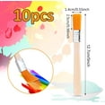 thumbnail image 2 of 10Pcs 1/2 Inch Flat Paint Brushes Small Wood Paint Brush Artist Craft Paint Brushes Watercolor, Small Painting Brush Bulk Art Detail Oil Brush for Kid Adult(5.5 x 1/2 Inch) (Orange), 2 of 7