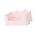 thumbnail image 3 of Bandeja para el baño de conejos,Inodoro de entrenamiento para conejos,caja de arena para mascotas,Limpiador de caja de arena para el entrenamiento de uso del baño de gatitos,Soporte para Rosa, 3 of 9