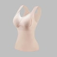 thumbnail image 2 of CBASIHI Womens Thermal Underwear Tank Tops- Fall Winter V Neck Stretchy Slim Fit Sleeveless Undershirt with Built in Bra Beige Size 3XL, 2 of 9