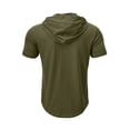 thumbnail image 4 of Gytharion Workout Tops Men Short Sleeve Hooded T-Shirts Drawstring Lightweight Pullover Summer Athletic Hoodies, 4 of 8