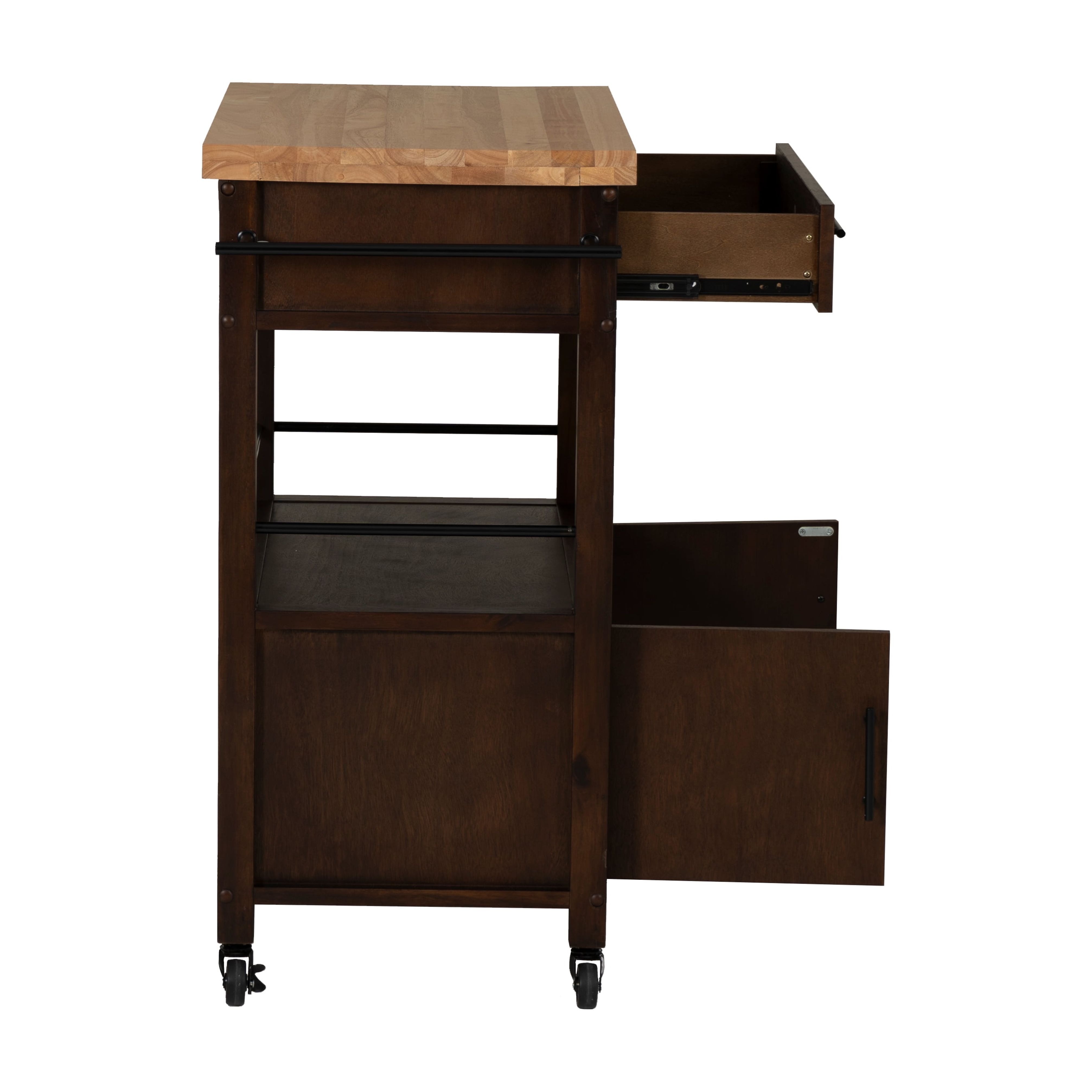 Lennix Kitchen Cart Brown
