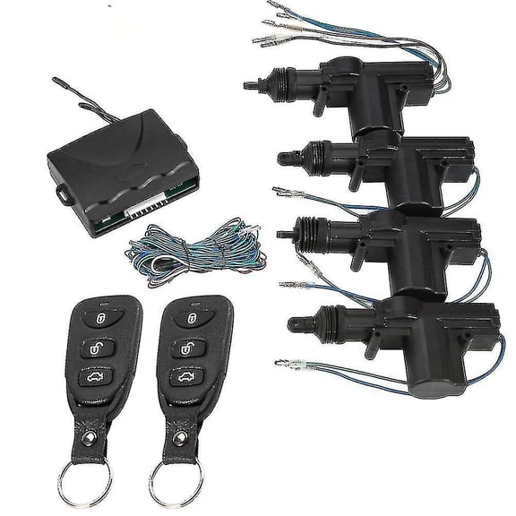 Car Remote Control Keyless Entry System Locking Kit With 4 Door Lock Actuator Universal 12V - Jxlgv