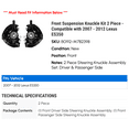 thumbnail image 2 of Front Suspension Knuckle Kit 2 Piece - Compatible with 2007 - 2012 ES350 2008 2009 2010 2011, 2 of 2