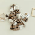 thumbnail image 2 of Douhoow Baby Girl Plaid Coat Long Sleeve Hooded Jacket Autumn Outerwear 0-3 Y, 2 of 8