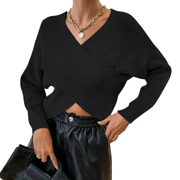 Black Womens Sweaters Women'S Autumn and Winter Fasion Off The Shoulder Long Sleeve Sleeve One Word Collar Sweater Knitted Solid Color Fall Outfits for Women 2025