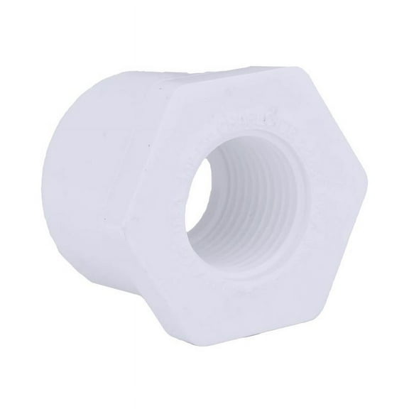 Genova Products PVC Reducing Bushing - Durable - 2 in x 1-1/4 in