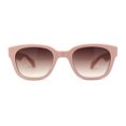 thumbnail image 2 of Womens Slim Rectangle Horn Rim Jewel Metal Hinge Plastic Sunglasses Pink Brown, 2 of 4