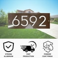 thumbnail image 3 of Floating Modern 4" Number Horizontal Address Plaque (4 characters) - Roman Bronze/Brushed Aluminum, 3 of 5