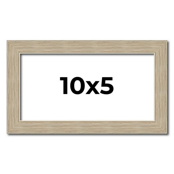 10x5 IN Frame Grey Solid Wood Picture Frame Width 1 Inches | Interior Frame Depth 0.5 Inches |