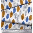 thumbnail image 3 of Soimoi Georgette Viscose Fabric Leaves Block Decor Fabric Printed Yard 42 Inch Wide, 3 of 5