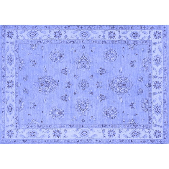 Ahgly Company Indoor Rectangle Oriental Blue Traditional Area Rugs, 5' x 8'