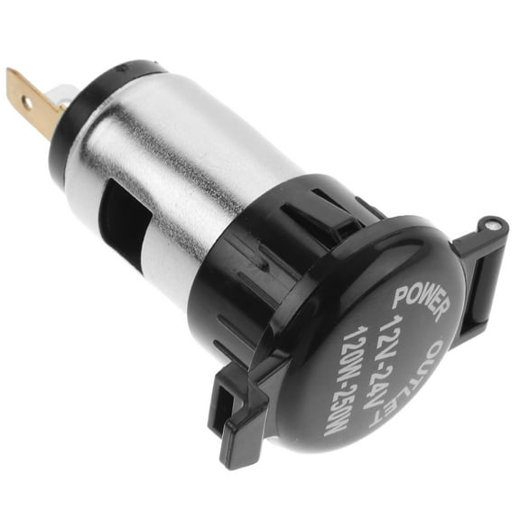 unbranded 12V 120W Car Motorcycle Cigarette Power Outlet Plug Socket (Black Silver)