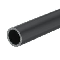 Rigid Round Pipe 19.4mm ID 25mm OD 20cm/8" Length Dark Grey High Impact for Water Pipe, Crafts