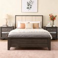 thumbnail image 2 of Leovanni Modern Elegant Nightstand with 3 Drawers Gray, 2 of 7
