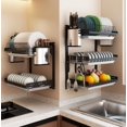 thumbnail image 1 of Porte-vide de Cuisine en Acier Inoxydable 304 Mural Noir, 1 of 6