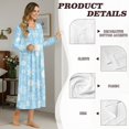 thumbnail image 5 of DISNIMO Women's Long Sleeve Nightgowns Christmas Snowflake Printed Full Length Sleepwear Long Soft Ladies Sleep Shirts Button Front Night Gowns, 4XL, 5 of 8