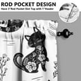thumbnail image 5 of Farmhouse Cat Print Kitchen Curtains - Vintage Watercolor Cat Illustration 3 PC Set, 5 of 5