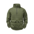 thumbnail image 2 of Frnrwgo Men's Half Zip Pullover Sweatshirt Heavyweight Regular Fit Dual Button Pockets Stand Collar Fall Winter Casual Top, 2 of 7