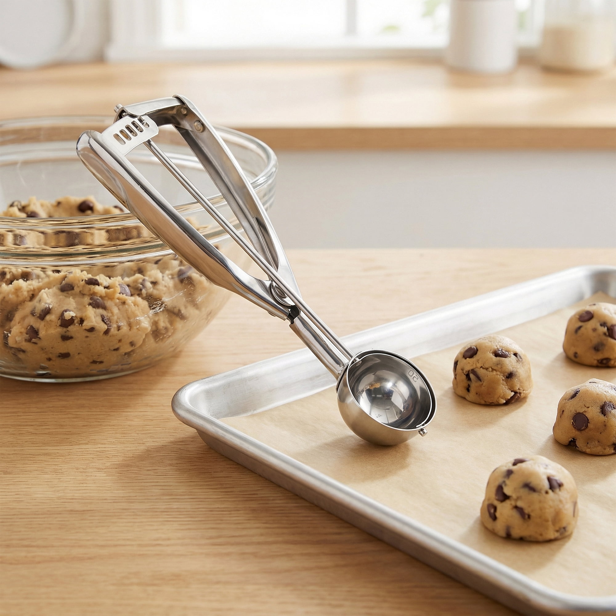 Unique Bargains Easy Clean Tool Stainless Steel Ice Cream Scoop Silver 8.1in