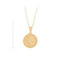 thumbnail image 4 of Women's Welry Saint Christopher Medallion Pendant Necklace in 14kt Yellow Gold, 16" + 2", 4 of 6